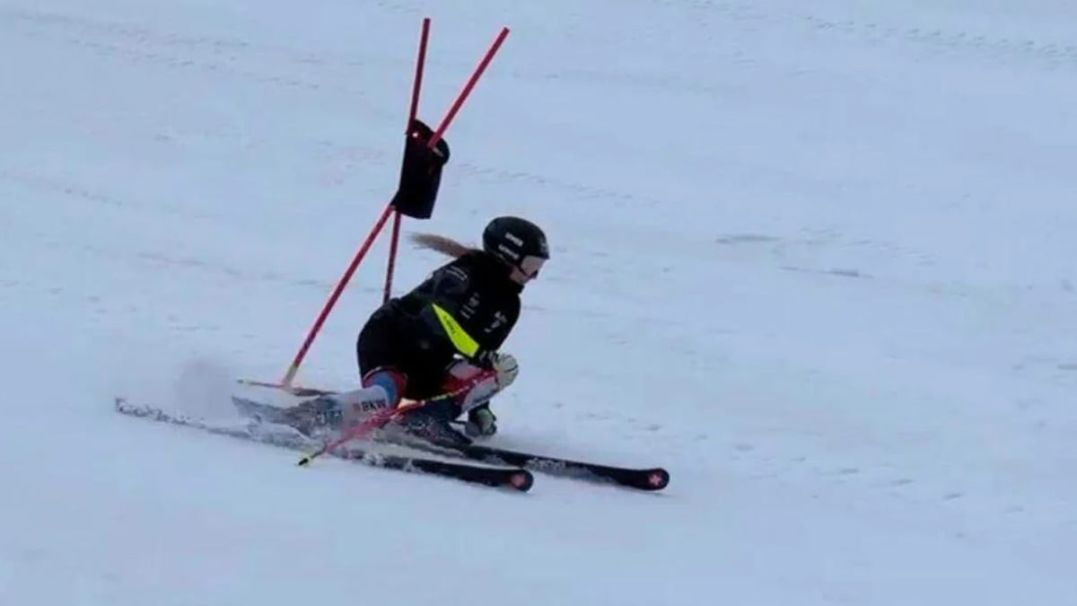 Alessia im Riesenslalom